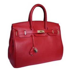 Carbotti Birkin style bag Red
